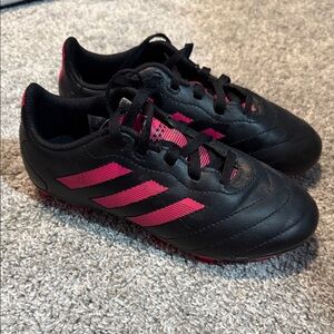 Adidas Kids Black & Pink Soccer cleats - size 13.5
